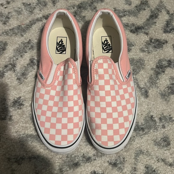 Women’s pink checkered vans size 7 - Picture 2 of 3